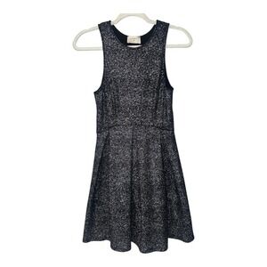 Everly Black/Silver Sparkly Mini Dress, Medium